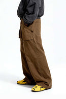 Utility Pocket Straight-Leg Pants - Khaki