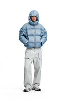 Utility Pocket Straight-Leg Pants - Light Gray