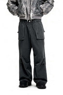 Utility Pocket Straight-Leg Pants - Rock Gray