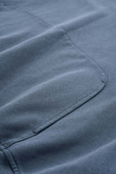 Washed Heavyweight Loose Hoodie - Baby Blue