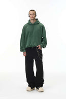 Washed Heavyweight Loose Hoodie - Fruit Green