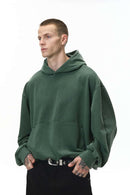 Washed Heavyweight Loose Hoodie - Fruit Green
