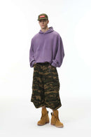 Washed Heavyweight Loose Hoodie - Light Purple