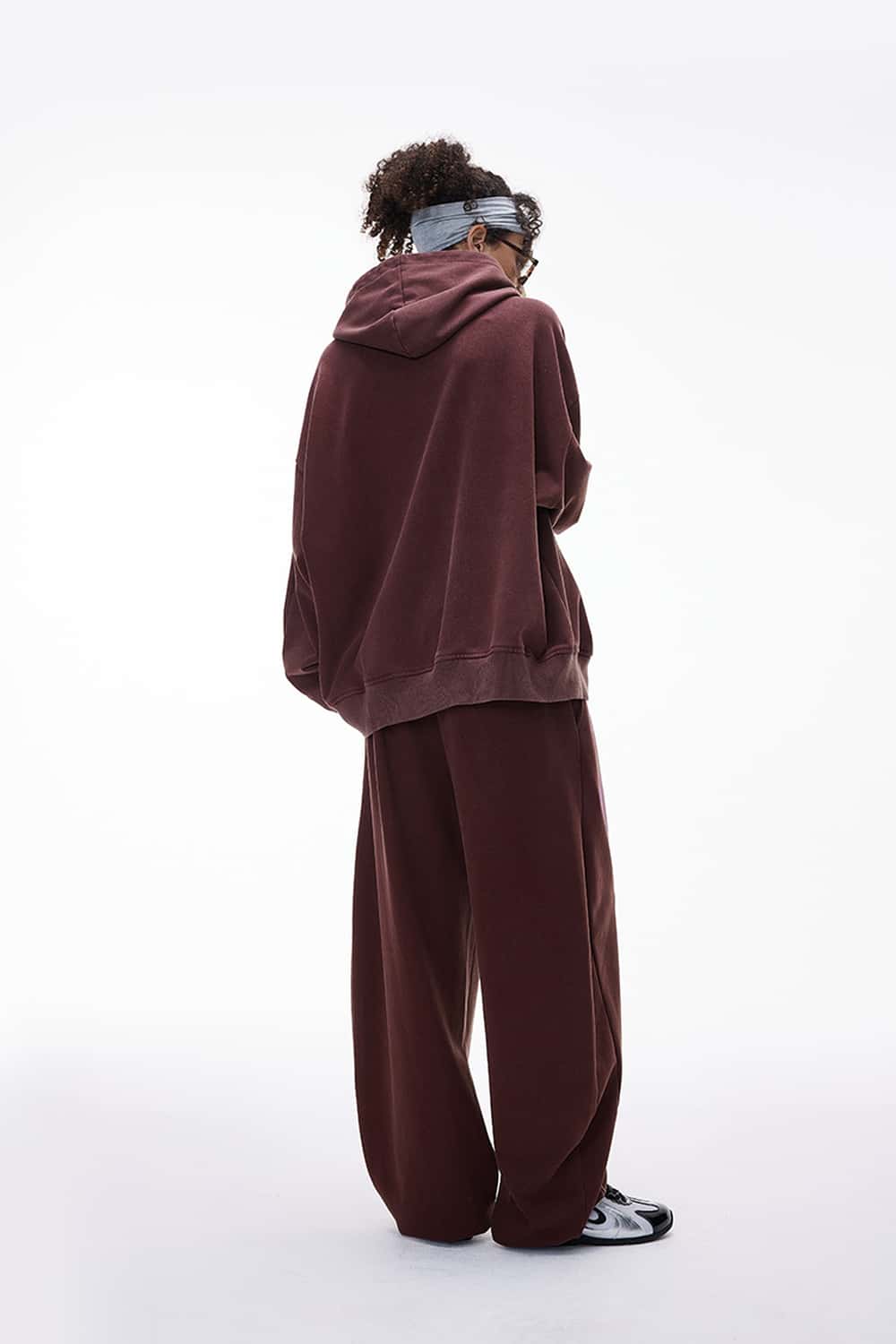 Washed Heavyweight Loose Hoodie - Red