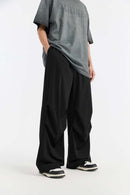 Cool-Touch Parachute Wide-Leg Pants - Black