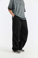 Cool-Touch Parachute Wide-Leg Pants - Black