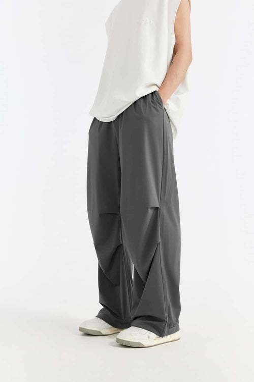 Cool-Touch Parachute Wide-Leg Pants - Charcoal