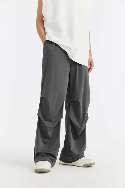 Cool-Touch Parachute Wide-Leg Pants - Charcoal
