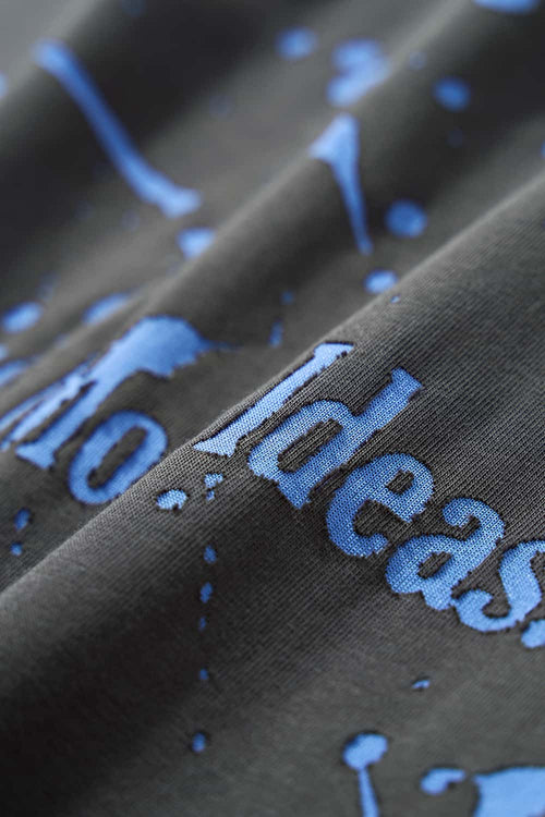 Splatter Graphic Long-Sleeve T-Shirt - Dark Gray