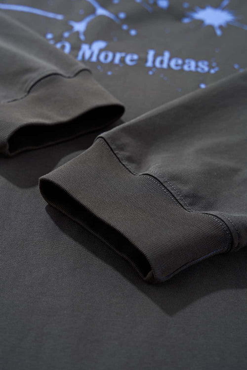 Splatter Graphic Long-Sleeve T-Shirt - Dark Gray