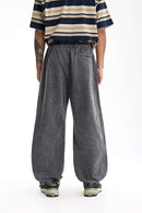 Snow-Washed Utility Jogger Pants - Gray