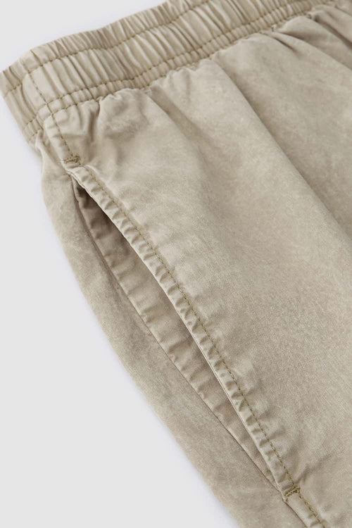 Snow-Washed Utility Jogger Pants - Khaki