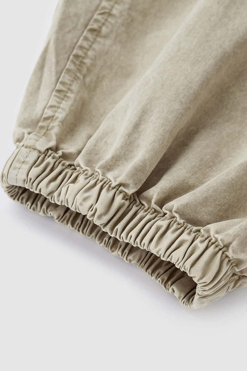 Snow-Washed Utility Jogger Pants - Khaki