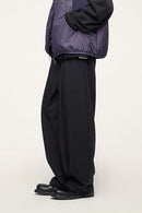 Pleated Wide-Leg Sweatpants - Active Black