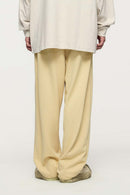 Pleated Wide-Leg Sweatpants - Khaki