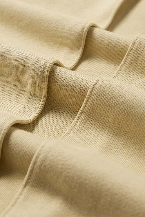 Pleated Wide-Leg Sweatpants - Khaki