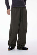 Heavyweight Curved-Seam Wide-Leg Sweatpants - Dark Gray