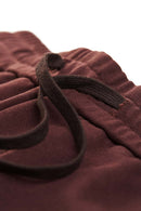 Heavyweight Curved-Seam Wide-Leg Sweatpants - Red