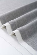 Short-Sleeve Polo Shirt with Layered Details in Flower Gray - hem detail