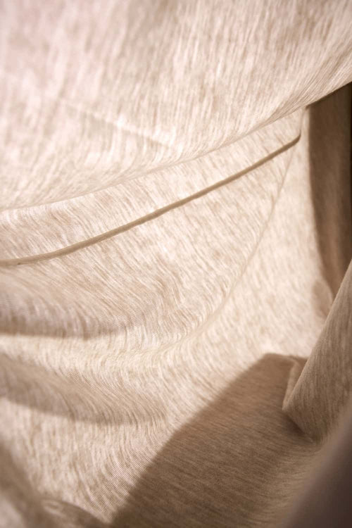 Antibacterial Lyocell-Blend Crew-Neck T-Shirt in Apricot - fabric texture close-up