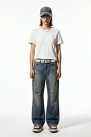 Antibacterial Lyocell-Blend Crew-Neck T-Shirt in White - full-length front modeled view