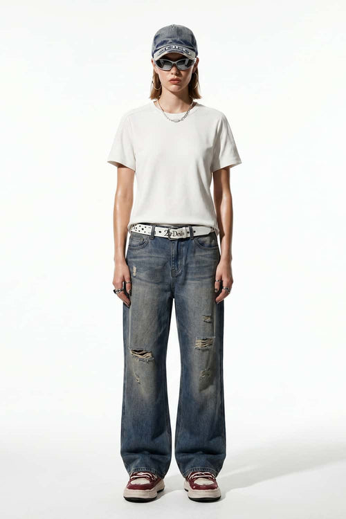 Antibacterial Lyocell-Blend Crew-Neck T-Shirt in White - full-length front modeled view