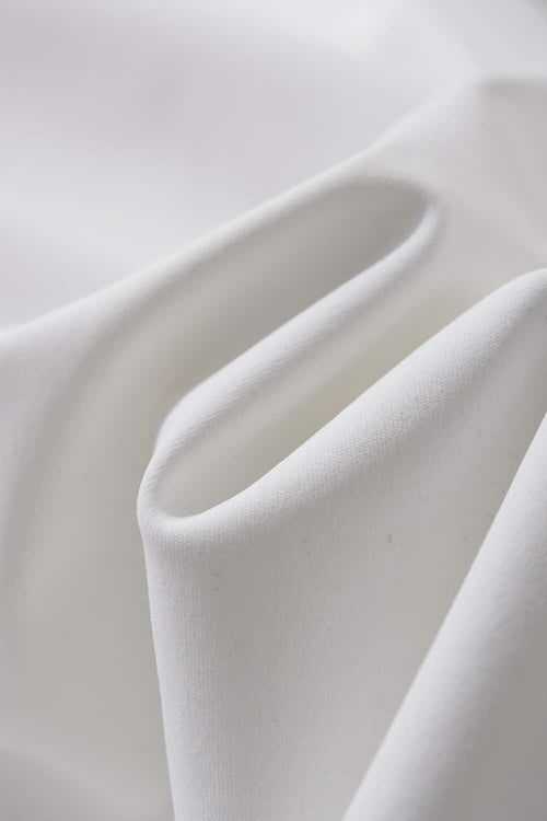 Quick-Dry Mesh Panel Athletic T-Shirt in White - fabric texture close-up