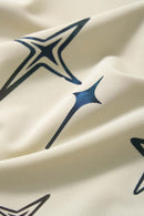 Reflective Star-Graphic Performance T-Shirt in Light Khaki - graphic detail