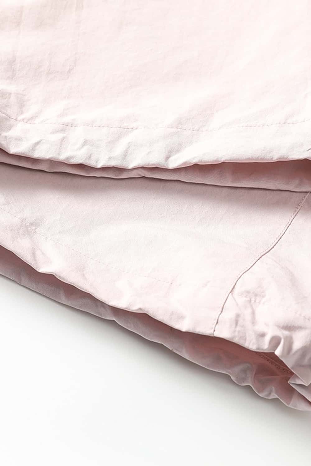 Waterproof Drawstring Trousers with Adjustable Hems in Light Pink - hem detail