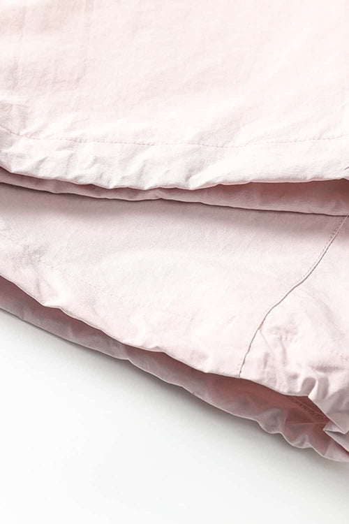 Waterproof Drawstring Trousers with Adjustable Hems in Light Pink - hem detail