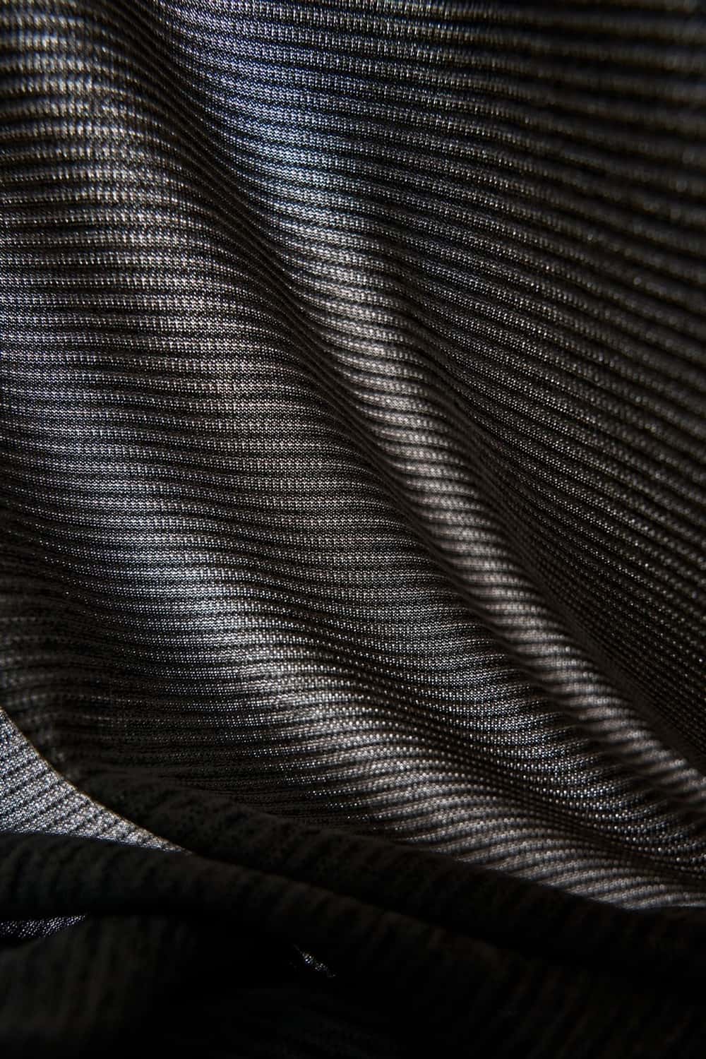 Lightweight Star-Graphic Running T-Shirt in Black - fabric texture close-up