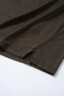 High-Stretch Quick-Drying Panelled T-Shirt in Trunk Brown - fabric texture close-up