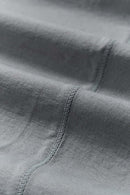 Water-Reveal Slow Down Graphic T-Shirt in Stone Gray - seam and stitching detail