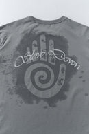 Water-Reveal Slow Down Graphic T-Shirt in Stone Gray - product detail close-up