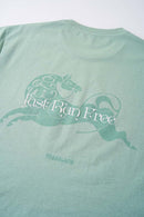 Cool-Touch Sun-Protective Graphic T-Shirt in Green - back flat lay product view