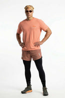 Cool-Touch Sun-Protective Graphic T-Shirt in Pink - full-length front modeled view