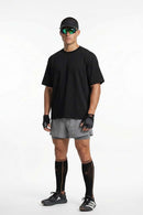 COOLMAX Quick-Drying T-Shirt in Black - full-length front modeled view