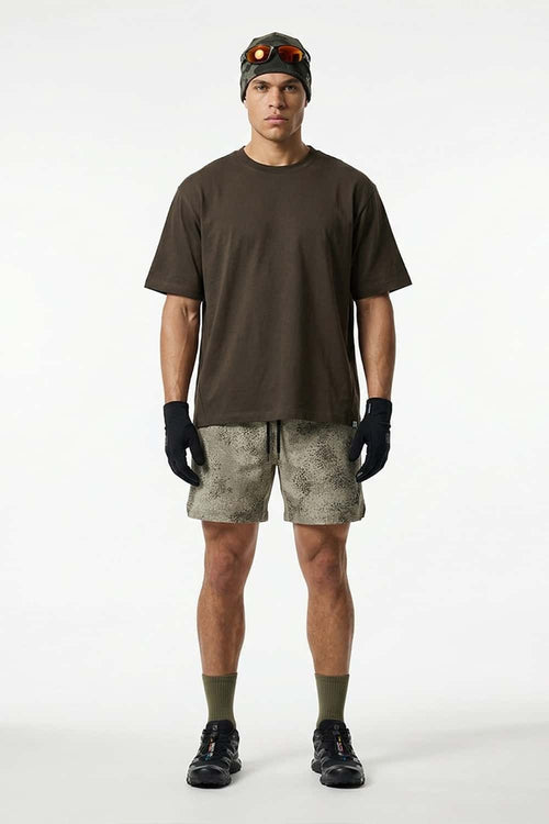 COOLMAX Quick-Drying T-Shirt in Coffee - full-length front modeled view