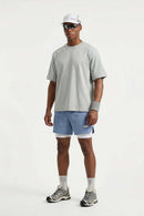 COOLMAX Quick-Drying T-Shirt in Grayish White - full-length front modeled view