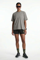 COOLMAX Quick-Drying T-Shirt in Light Gray - full-length front modeled view