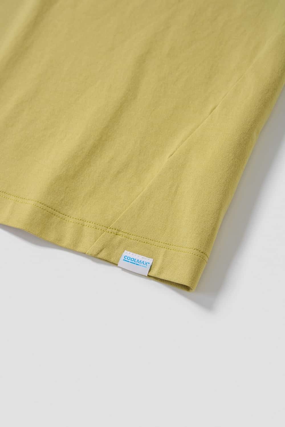 COOLMAX Quick-Drying T-Shirt in Yellow - hem detail