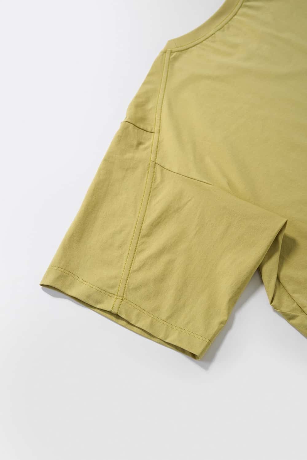 COOLMAX Quick-Drying T-Shirt in Yellow - product detail close-up