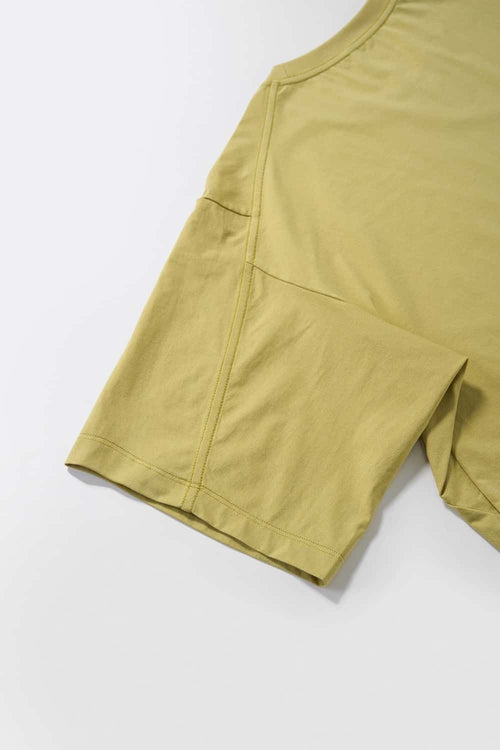 COOLMAX Quick-Drying T-Shirt in Yellow - product detail close-up