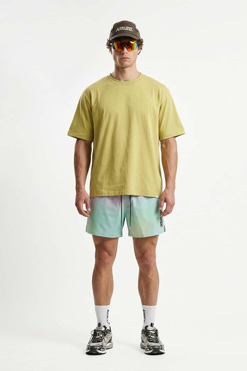 COOLMAX Quick-Drying T-Shirt in Yellow - full-length front modeled view