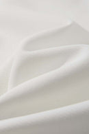 Moisture-Wicking Panelled Performance T-Shirt in White - fabric texture close-up