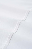 High-Stretch Panelled Training Tank in White - seam and stitching detail