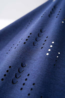 Reflective Perforated Performance T-Shirt in Royal Blue - fabric texture close-up