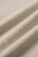 Breathable Lyocell-Wool Blend T-Shirt in Sand - fabric texture close-up