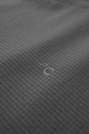 Quick-Drying Curved-Seam Sports T-Shirt in Dark Gray - fabric texture close-up