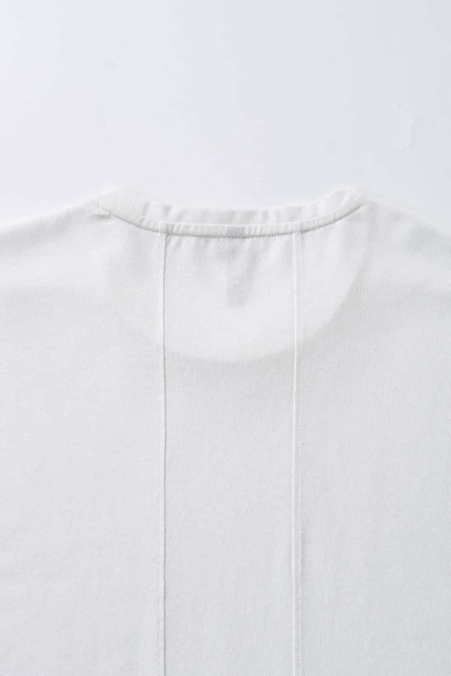 Cool-Touch Panelled T-Shirt in Off White - back collar detail